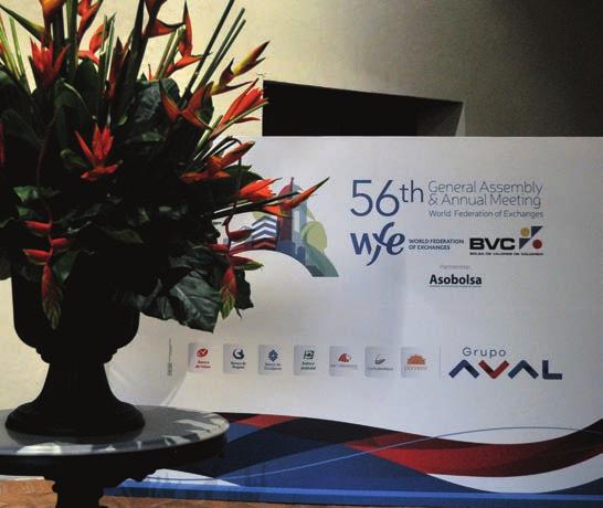 GENERAL BVC Mercado de capitales colombiano brilló en el mundo con la Asamblea Anual de la WFE Entre el 2 y el 4 de noviembre, por gestión de la BVC, nuestro país albergó en Cartagena el evento más