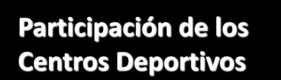 Participación de los Centros Deportivos 2.
