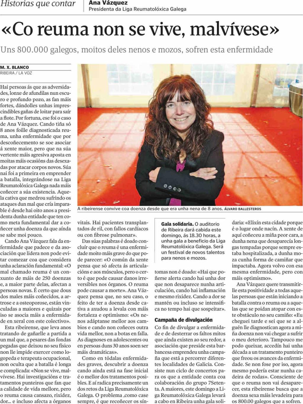 La Voz de Galicia (Barbanza) La Coruña Prensa: Tirada: Difusión: Diaria 250 Ejemplares 250 Ejemplares Sección: LOCAL