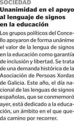 La Voz de Galicia (Ourense) Orense Prensa: Tirada: Difusión: Diaria 5.147 Ejemplares 4.