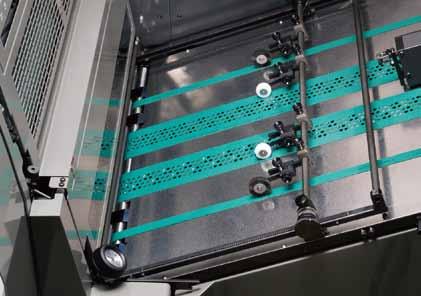 Las unidades de impresión también presentan una gran rigidez gracias a la precisión del orden de micras. La esencia de la búsqueda de Komori de la impresión de alta calidad.