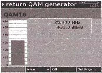 La prueba de ruido de ingreso de QAM permite a los técnicos ver la actividad subyacente de una portadora digital activa, lo que generalmente no se puede ver debido a la presenda de señales moduladas