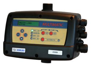 Multimatic 2309 & 3309 Driver para dos o tres electrobombas. Sistema electrónico para el control de 2-3 electrobombas trifásicas gestionado mediante relés de potencia.