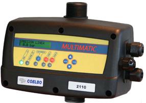 Multimatic 2110 & 3110 Diver para dos o tres bombas. Sistema eletrónico para el control de 2-3 electrobombas monofásicas gestionado mediante relés de potencia.