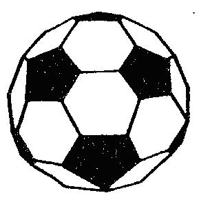 . El actual balón de fútbol es un icosaedro truncado.