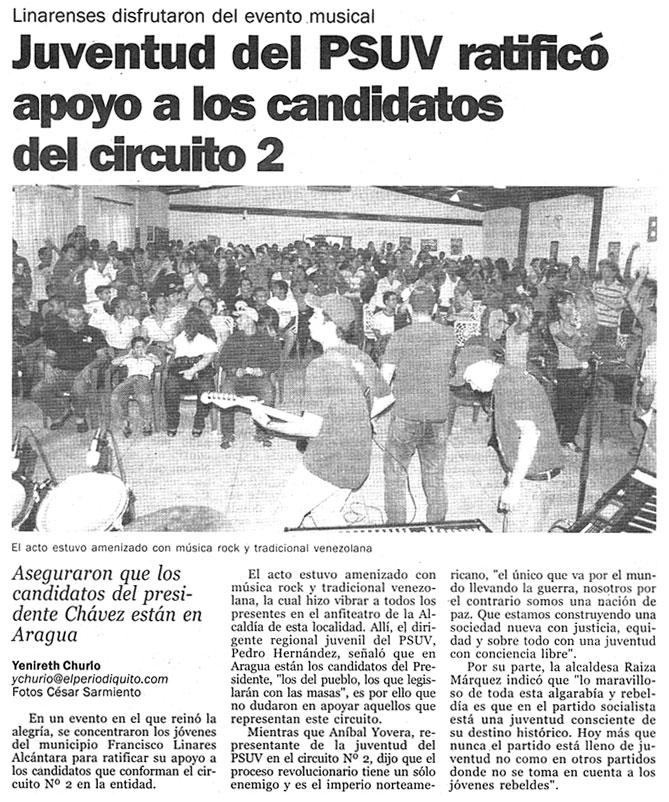 Juventud del PSUV ratificó apoyo a los candidatos del circuito 2 El