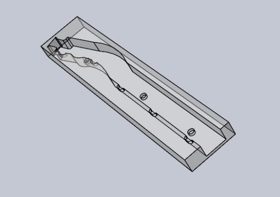 La figura 2 muestra el producto con los tres clips que deben ser insertados después de la inyección de plástico.