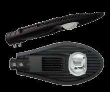 Farola Led vial - Led Lamp Street FEF6K Grado IP / IP Grade: Conector alimentación / Power connector: 500 x 215 x 85 mm 2.65 Kg En interior del cuerpo.