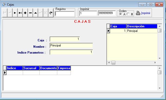 4.3 CAJEROS Página 7 de En esta sección se permite ingresar o modificar los datos, para la creación de las cajas de la empresa.