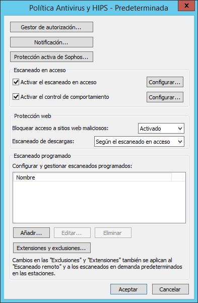 Antivirus y HIPS 4.1.1. En Sophos Enterprise Console, despliegue el elemento Antivirus y HIPS. 4.1.2.
