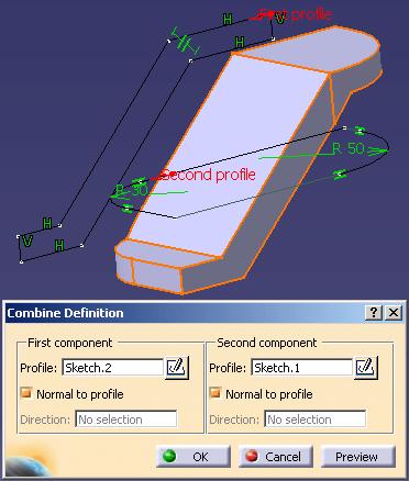 SOLID COMBINE La herramienta Solid Combine nos permite obtener un sólido que resulta de la intersección de 2 perfiles cerrados.