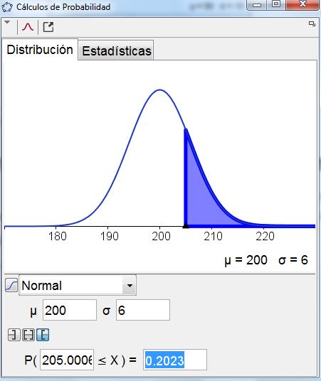 . La máquina sigue una distribución normal de media μ = cm y desviación típica σ = cm.
