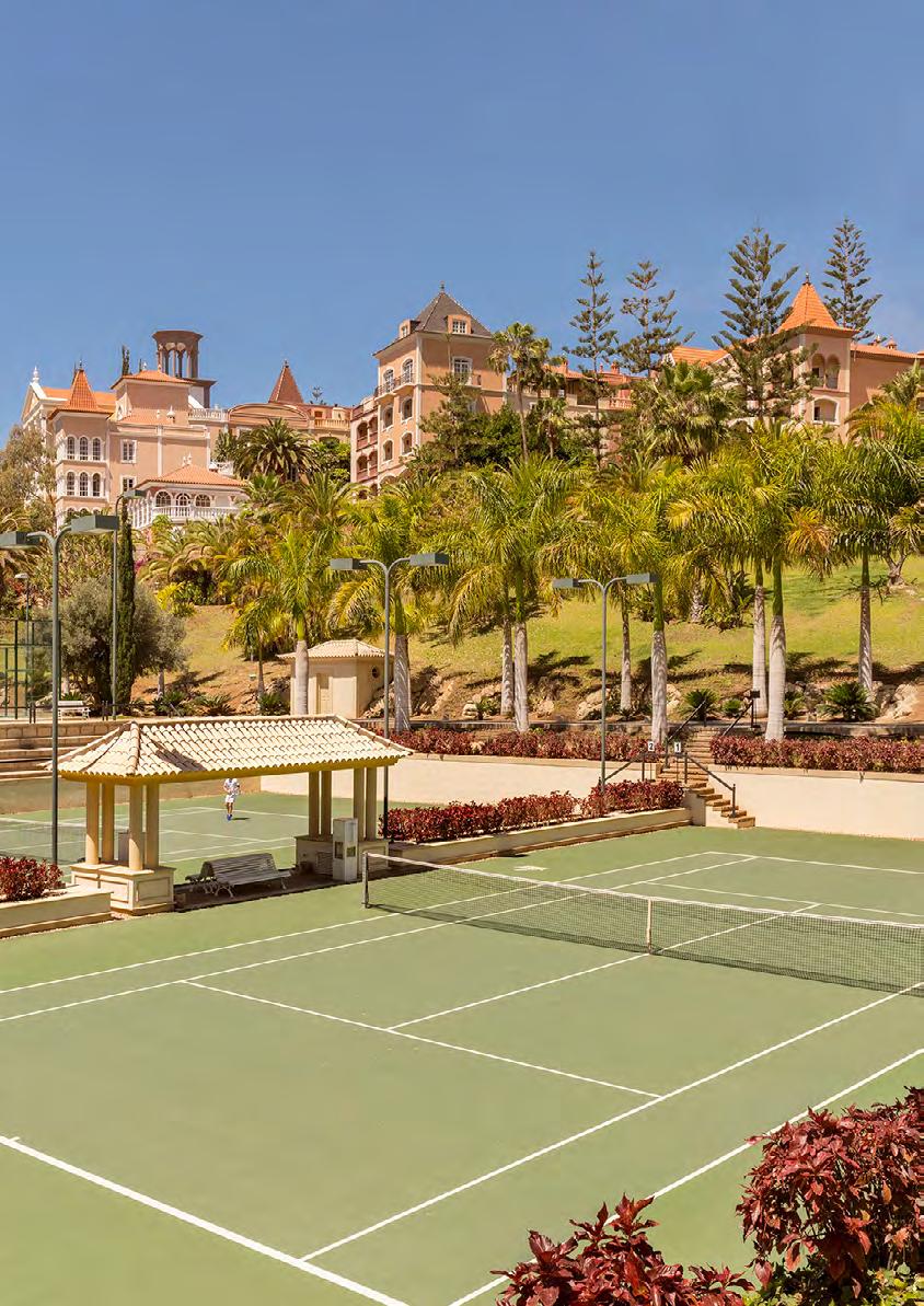El Hotel Bahía del Duque cuenta con salón de lectura con prensa nacional e internacional, salón de bridge y billar, dos pistas de tenis, dos pistas de pádel, una cancha de Squash, Pitch & Putt, paseo