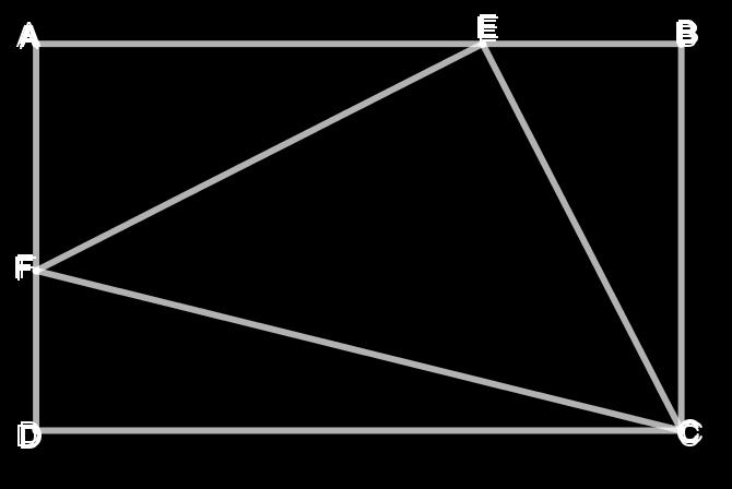 9. Considere el rectángulo ABCD. Sean los puntos E sobre AB, y F sobre AD, tales que A E B y A F D, respectivamente.