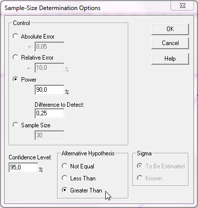 9 Sample-Size Determination Parameter to be estimated: normal sigma
