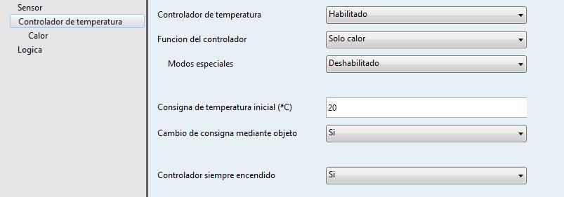 Usar sensor de temperatura externo Si / No Este parámetro permite elegir si el controlador usa como referencia el sensor de temperatura interno del equipo o la medida realizada por otro sensor