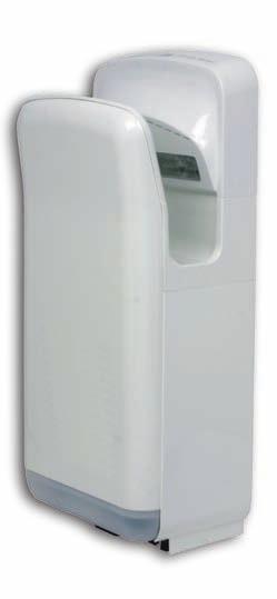 Secadores de manos con accionamiento automático TOP-JET REF. 01012 ABS color blanco Carcasa de plástico ABS color blanco Moderno diseño.