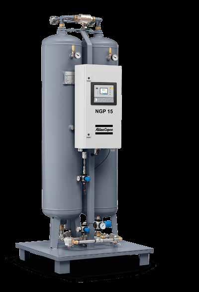 NGP (nitrógeno) y OGP (oxígeno) Los generadores de oxígeno OGP y de nitrógeno NGP de Atlas Copco son fáciles de instalar y utilizar.
