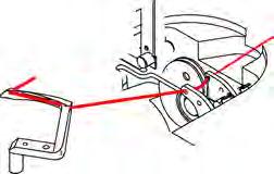 Funcionamiento Ilustración 11: Enhebrar el hilo inferior - Parte 2 8 9 10 11 (8) - Canilla de garfio (9) - Canilla de garfio (10) - Pisador del hilo 12 (11) - Canilla de la guía del hilo inferior