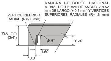 Integración de cada tensor: segmentos de solera de aluminio (1 y ). Segmento 1: longitud 674.6 mm. Segmento : longitud 474.6 mm. Tensor inferior Corte circular para insertar perno: 6.