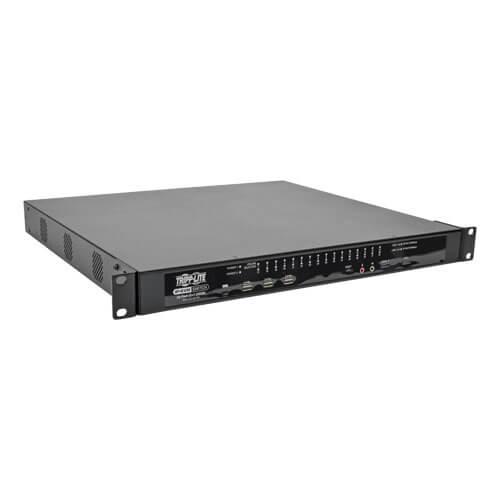 Media permite a las computadoras conectados que utilizan una SIU [Unidad de interfaz de servidor] B055-001- USB-V2 acceder a unidades de General KVM IP Cat5 NetDirector de 32 puertos de Tripp Lite;