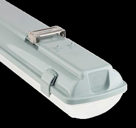 ESTANCO IP65 Ideado para ambientes industriales de techo bajo que necesiten protección contra el agua y polvo con