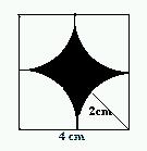 16. - Halla el área de la parte sombreada en mm 2 : 17. - Calcula la longitud de las siguientes circunferencias si las áreas de sus respectivos círculos son: a) 78,5 m 2. b) 452,16 dm 2.