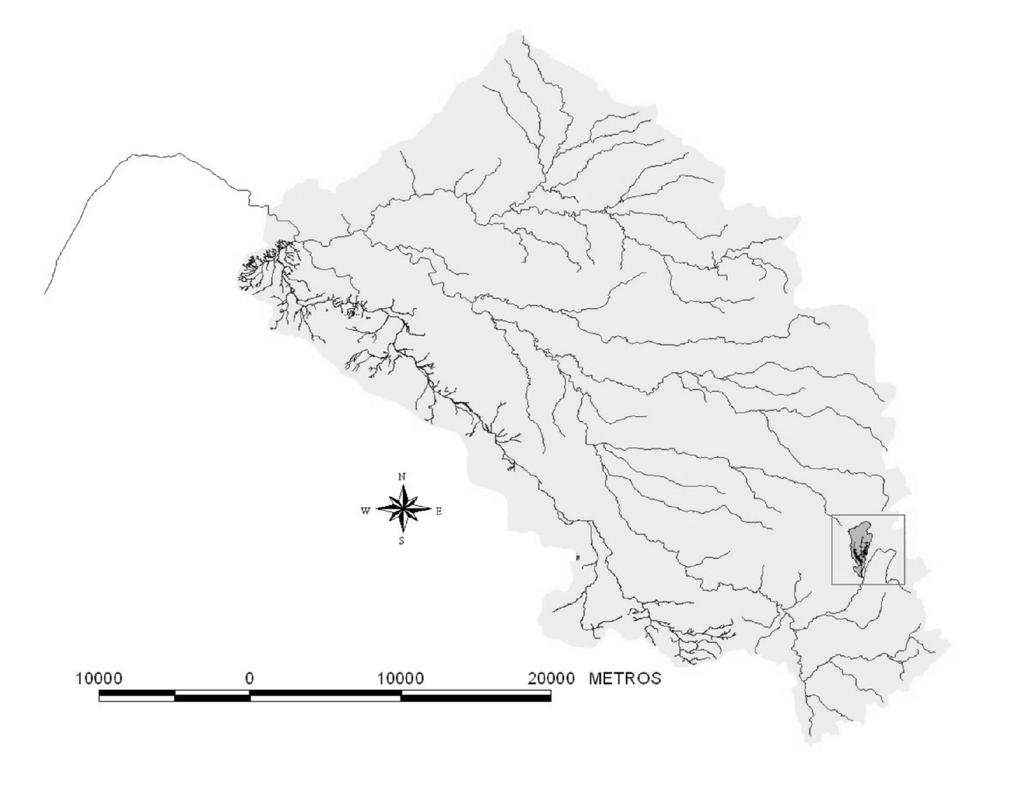 Figura 1: Cuenca del río Guadaíra y subsistema La Florida-Tres Pozos Elaboración propia a partir de ICA (Consejería de Obras Públicas y Transportes, 1999) El arroyo de mayor longitud es La Florida