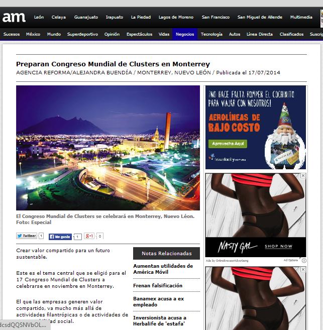Periódico AM/ Guanajuato June 3rd, 2014 Crear valor compar1do para un futuro sustentable.