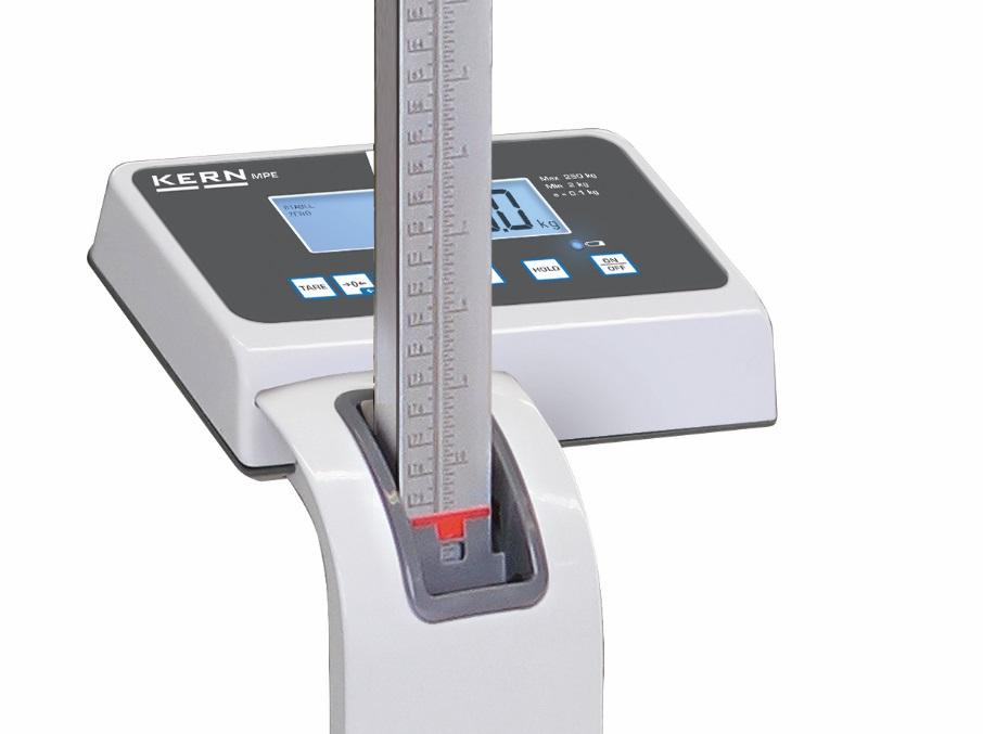 Leer la medición de la altura en la regla. 10.5.2 Determinar el índice de masa corporal (Body Mass Index) Encender la balanza mediante la tecla.