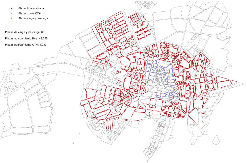 Si se representa el censo de turismos por hectárea según las supermanzanas, se puede observar en que zonas se concentra la mayor demanda de plazas de aparcamiento residencial.
