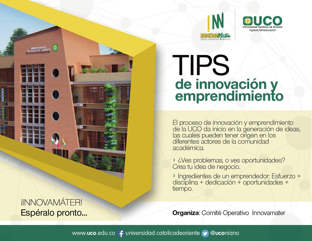 UCO notas Innovación y Emprendimiento Innovamáter, el espacio para hacer reales las ideas y plasmar