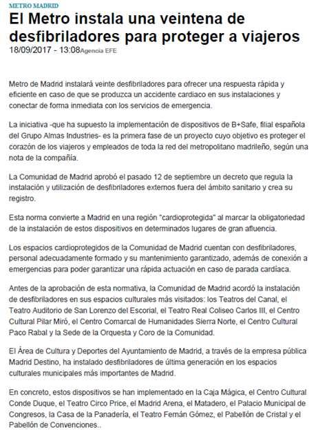 La Rioja: Decreto 140/2011, de 28 de octubre, por el que se modifica el Decreto 48/2008, de 18 de julio, por el que se regula el uso de desfibriladores semiautomáticos externos por personal no