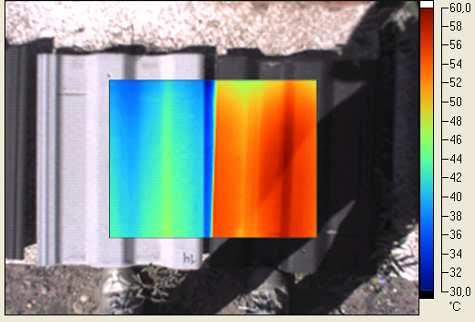 Figura 3. Ejemplos de las imágenes registradas por la cámara IR y su distribución de temperaturas.