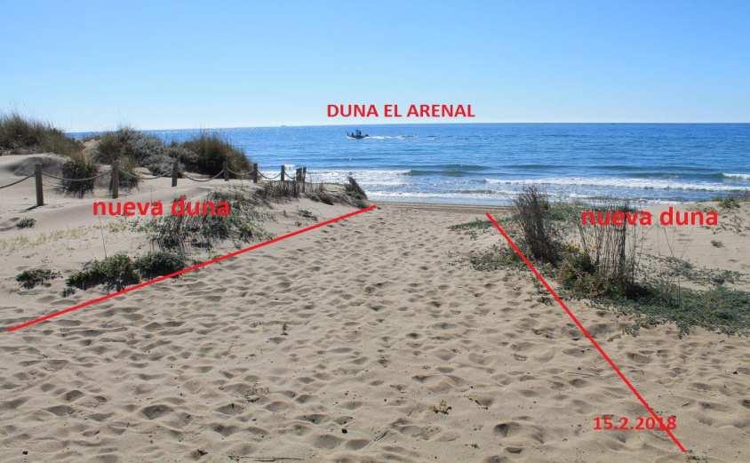 dunar (playa) como en entorno dunar que debe ser restaurado.