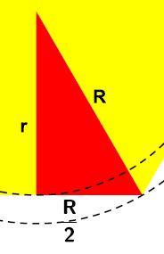 Si el área de la corona es 4, hallar el área del hexágono Nivel: 3ESO Si R (r) es el radio de la circunferencia circunscrita (inscrita) en el hexágono tenemos