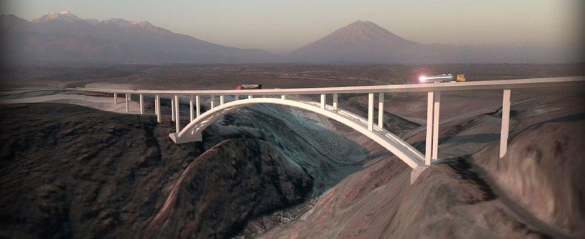 PUENTES AREQUIPA Desarrollo de Ingeniería de Detalle a Nivel Estructural Puente arco metálico sobre el río Chili, de 175 m. de luz y un total de 317 m.