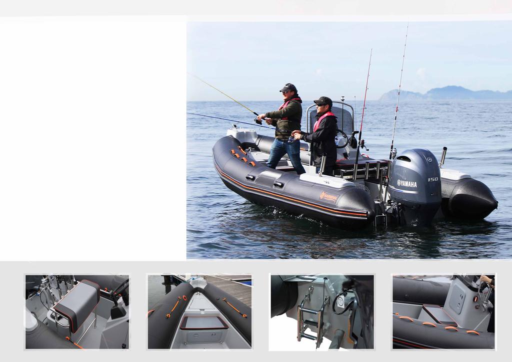 ESTABLES, RESISTENTES, PRÁCTICOS wb fisher Las WB FISHER son embarcaciones robustas, con casco en V pronunciada para la práctica de pesca deportiva, que cuentan con múltiples opciones de equipamiento