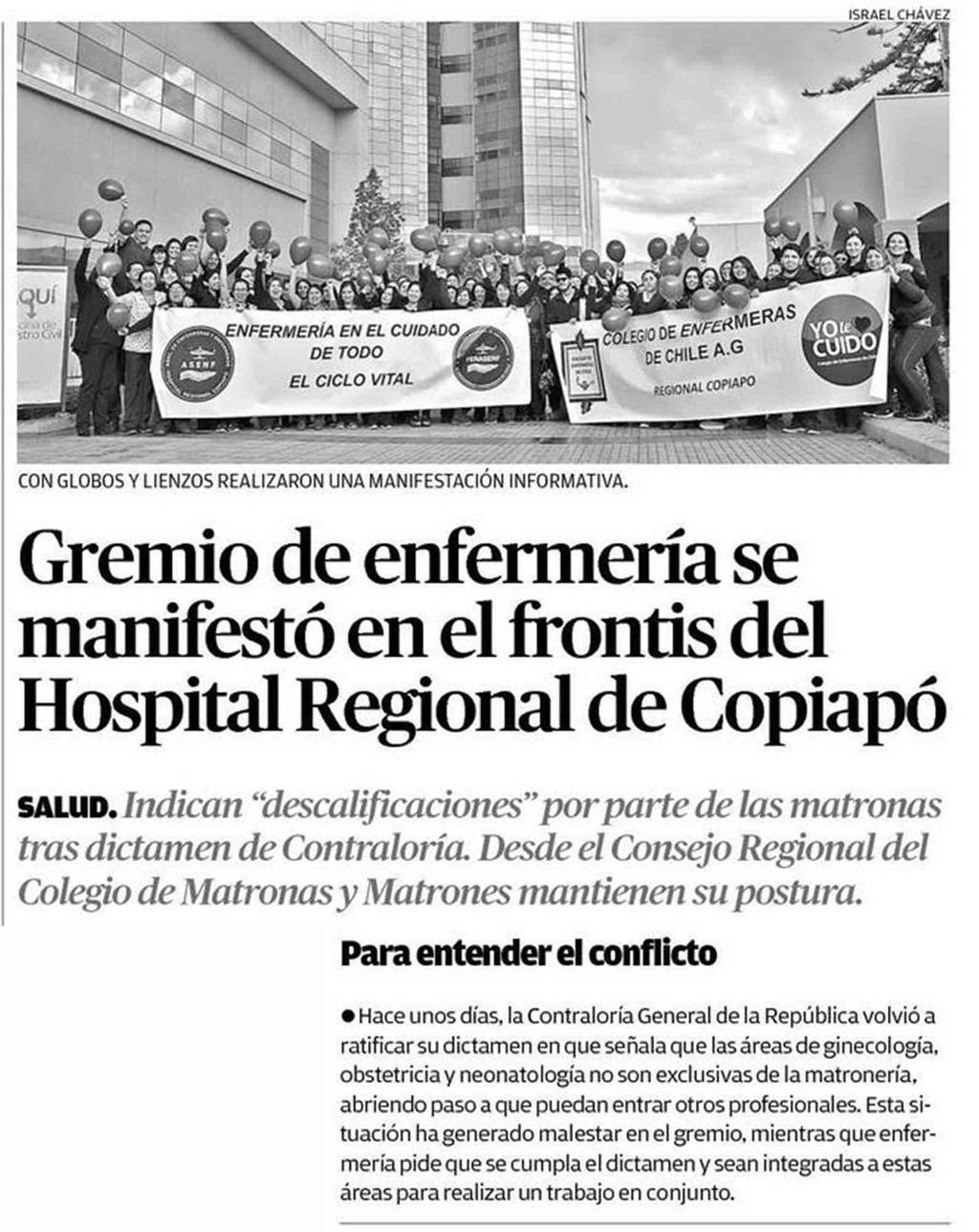 El Diario de Atacama 6 4 Gremio de enfermería se manifestó en