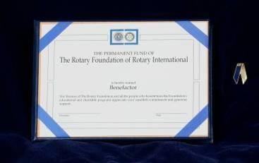 BENEFACTOR Disposición en un testamento que lega a la Fundación Rotaria