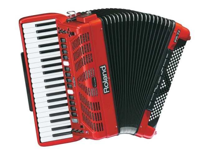 El siguiente ejemplo es el acordeón. De nuevo la vibración es producida por lengüetas.