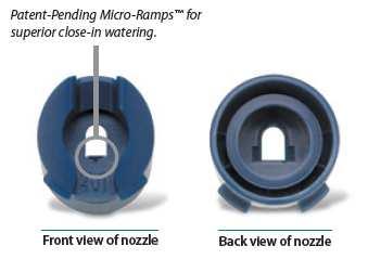 Las 4 características principales de los rotores de Rain Bird que ayudan a ahorrar agua 1. Boquillas Rain Curtain 2. Válvula para Regulación de Presión (PRS) 3.