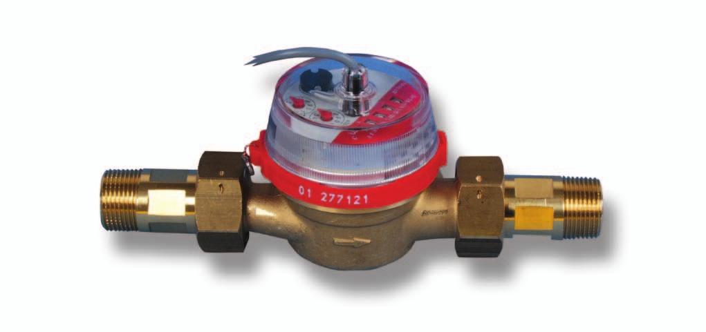 Caudalímetro El RESOL es un instrumento de medición equipado con un emisor de impulsos para medir el caudal del agua o de las mezclas de agua y glicol.