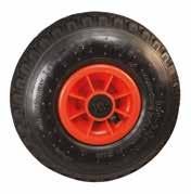 Rueda - Con neumático de caucho gris SR 5634/SR 5635 Carcasa de acero zincado, disco central de la rueda Permiten fijar la rueda en el agujero del tubo Plato