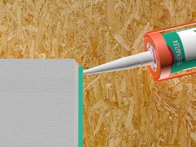 etc.) y de perfiles de PVC sobre sustratos porosos (Hormigón, madera, tableros de yeso, etc.). Rhenaflex Hidro Tack también se puede utilizar para molduras, rosas decorativas de techo y cornisas.