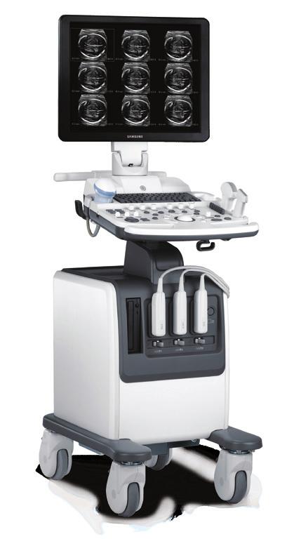 ultrasonido de diagnóstico, rayos X digital y analizador de sangre.