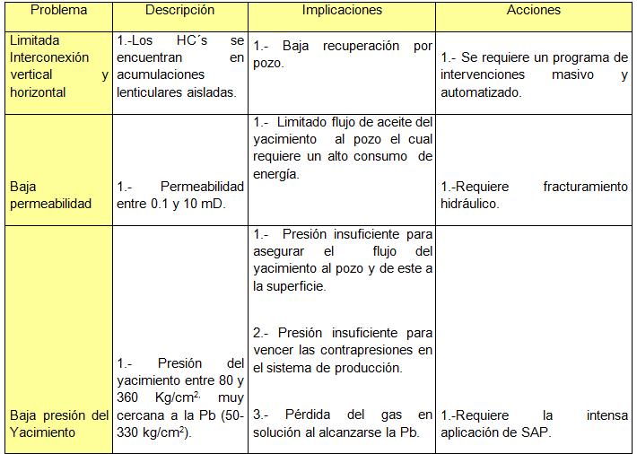 CAPÍTULO II APLICACIÓN DE LOS SISTEMAS ARTIFICIALES DE PRODUCCIÓN TRADICIOALES EN UN YACIMIENTO NO CONVENCIONAL Chicontepec se caracterizan por su compleja geología, sus propiedades petrofísicas