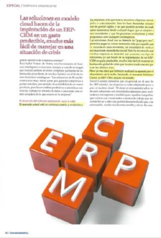 de gestión ERP-CRM y a sus