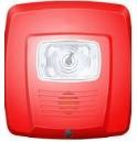 00 Modelo para uso interior Color Rojo Voltaje de Operación: 12/24 VDC Medidas: 131mm x 127mm x 38mm SIRENA +