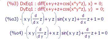 Per avaluar les derivades parcials de la funció implícita se substituirà el valor de les variables en el punt: Per tant: Exemple 11.2.4.